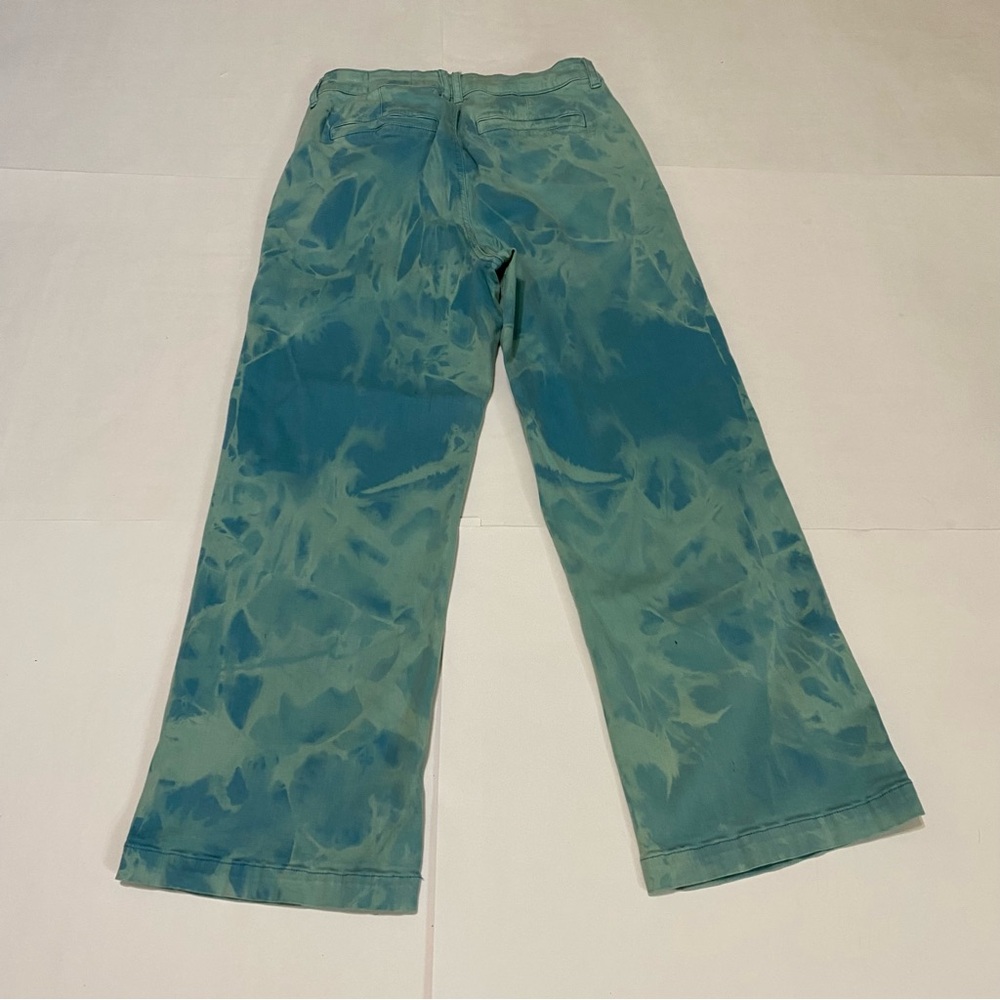 Cosmic Blue Love Green Tie-Dye Wide-Leg Pants - Picture 8 of 9